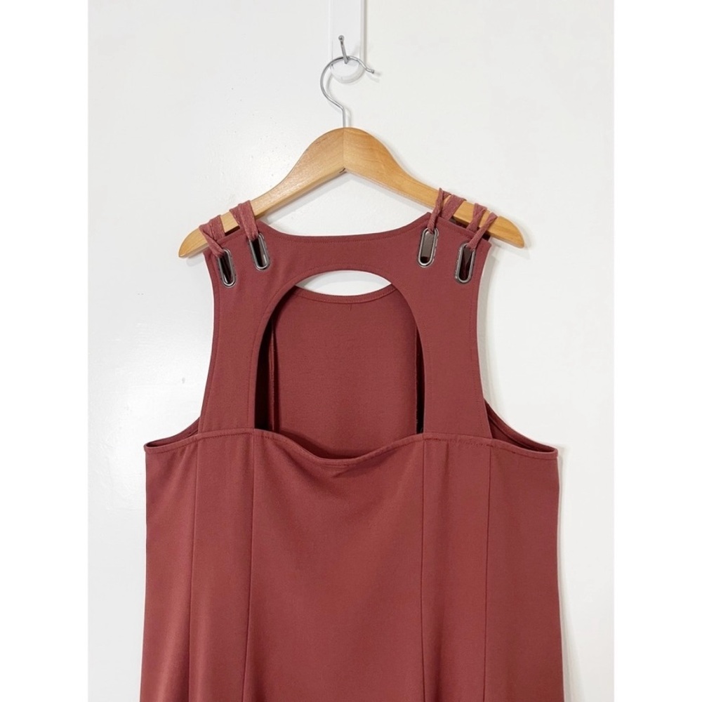 Free People Baby Love Terracota Mini Sleeveless Back Cut Out Dress Size Small - Picture 6 of 8